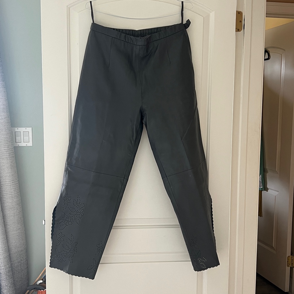 Jerry Lewis Gray Leather Pants Great Condition,